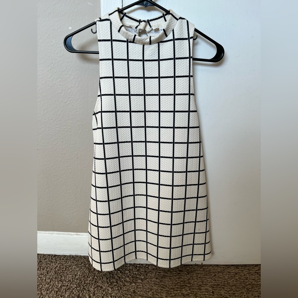 Urban Outfitters Checkered Mock Neck Mini Dress